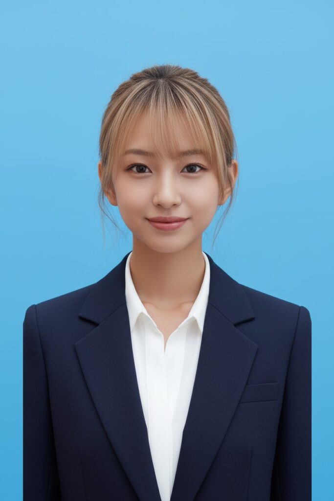 An ID-style photo of a woman.