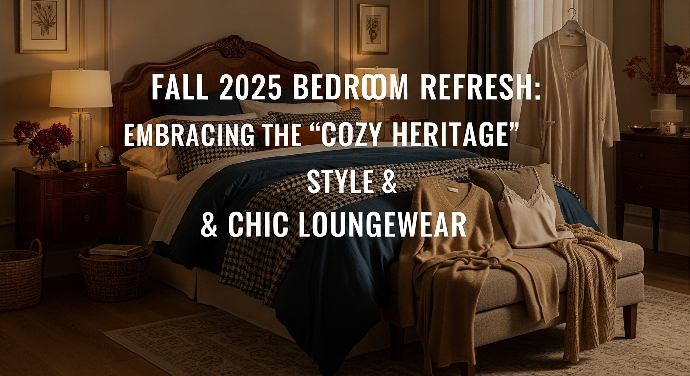 温かみのあるCOZY HERITAGEスタイルの寝室で、上質なカシミアのルームウェアを着て窓辺に座り、リラックスしながら本を読む女性。