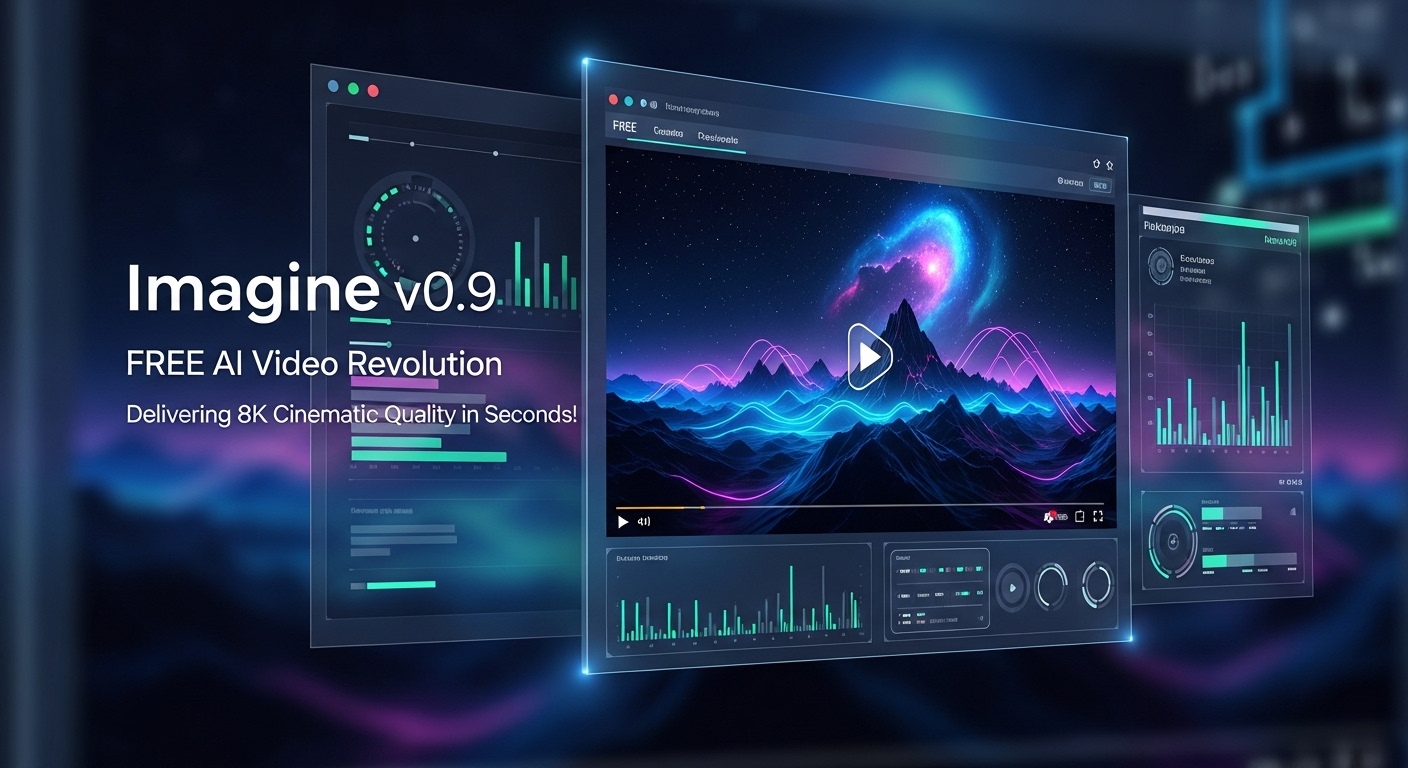 xAIの動画生成AI「Imagine v0.9」によって生成された、咆哮する巨大なドラゴンが飛び交う映画のような高解像度動画の一場面。