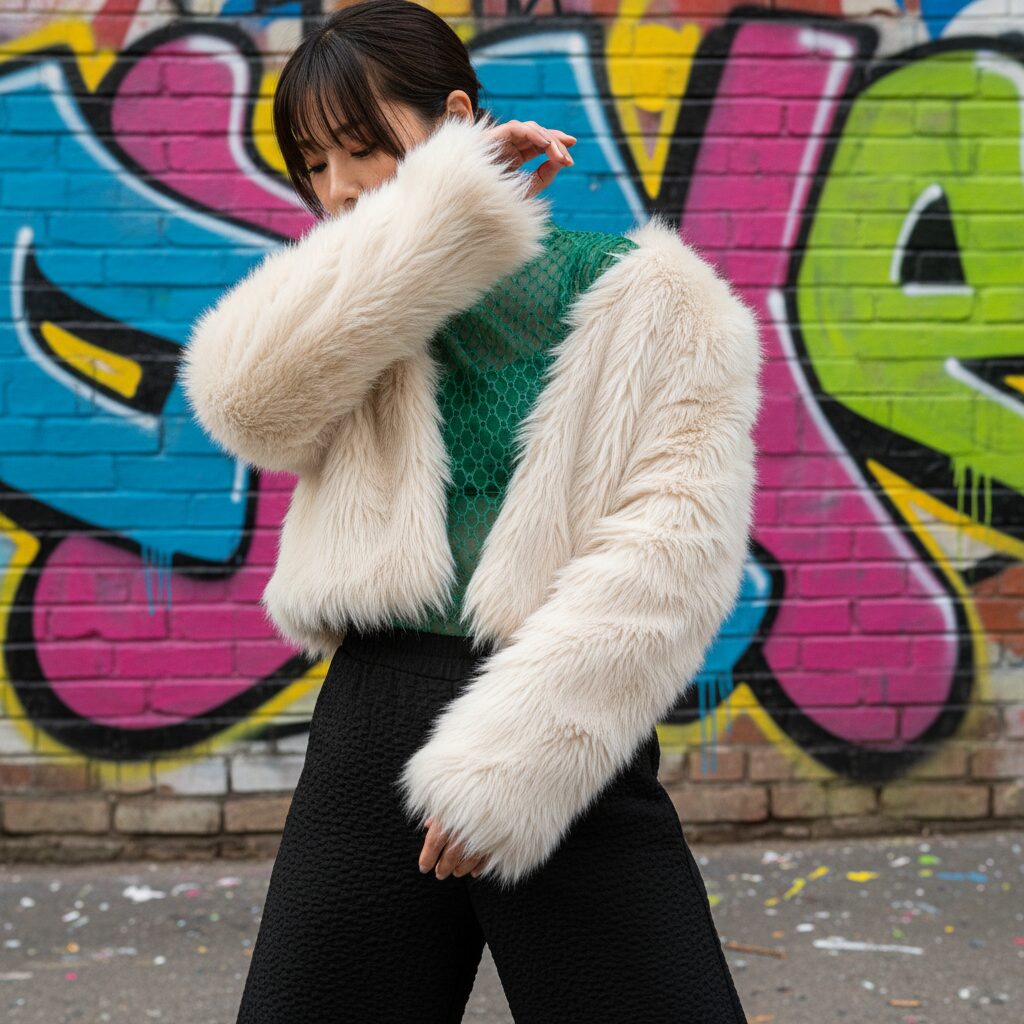 袖を直しているダンサーのミディアムショット