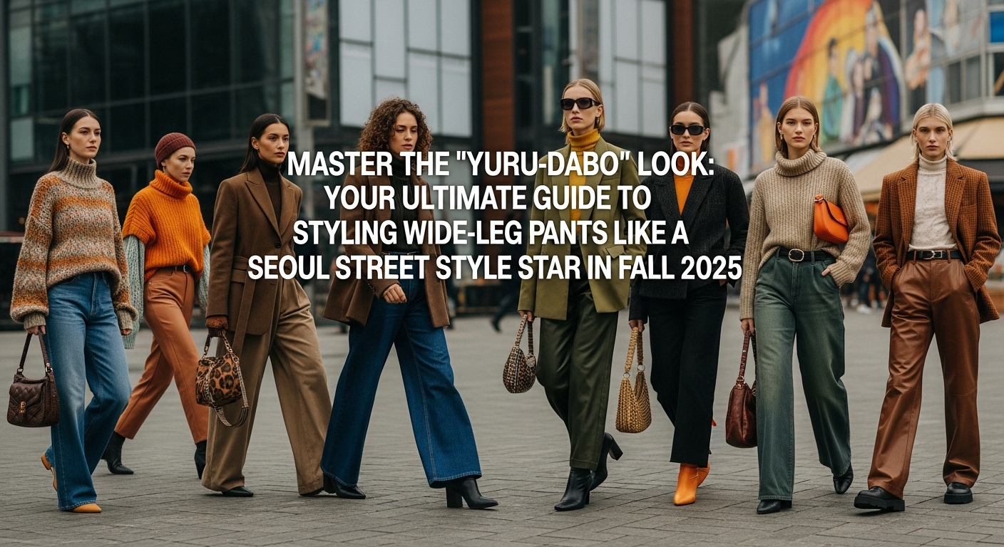 2025年秋、カーキ色のワイドカーゴパンツと黒のクロップド丈トップスを着てソウルの街を歩く、おしゃれなアジア人女性のストリートスタイル。