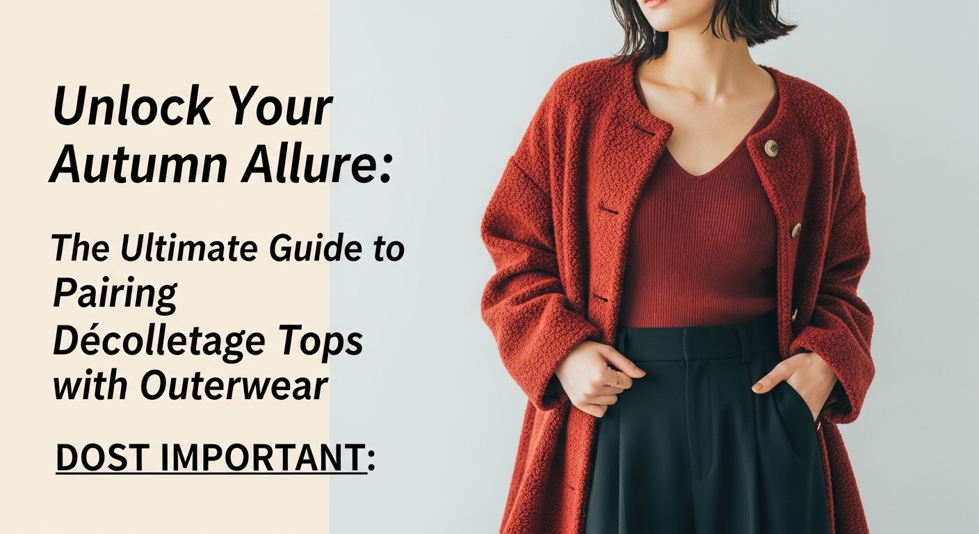 秋物のジャケットを羽織り、デコルテが綺麗に見えるインナーを着こなす日本人女性のファッションコーディネート。