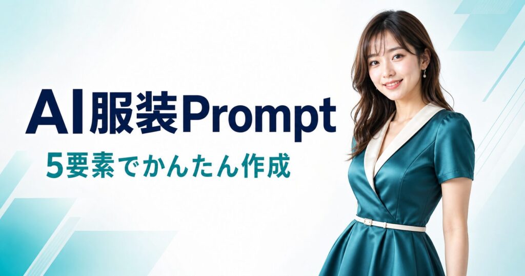 AI美女の服装プロンプトを作る5要素テンプレートのアイキャッチ画像
