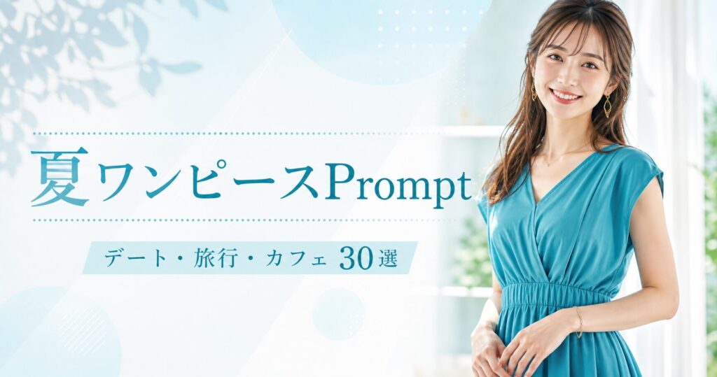 AI美女の夏ワンピースプロンプト30選のアイキャッチ画像