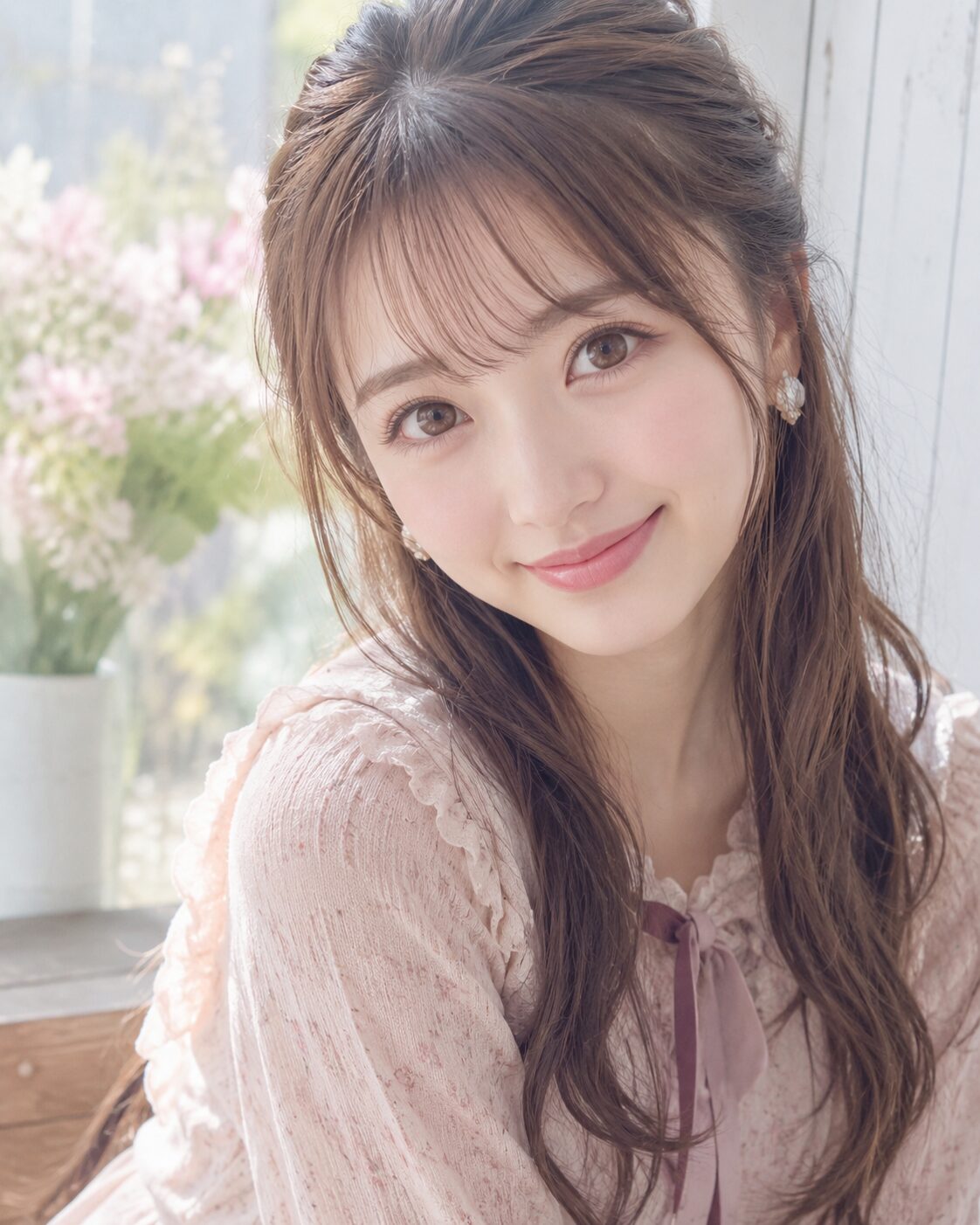 かわいい女の子という短いプロンプトから生成した画像