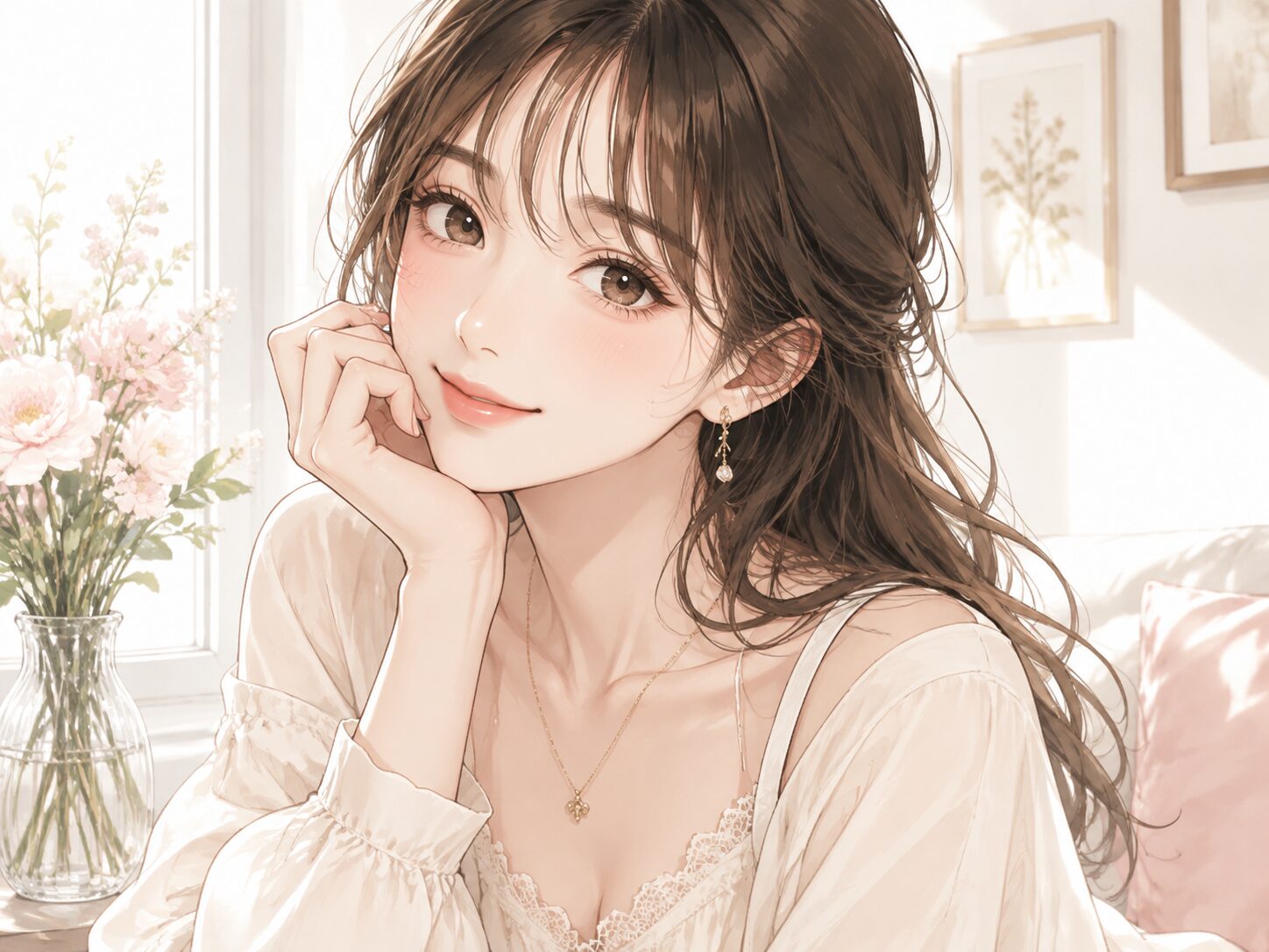 20代の女性だけを指定して生成したイラスト例